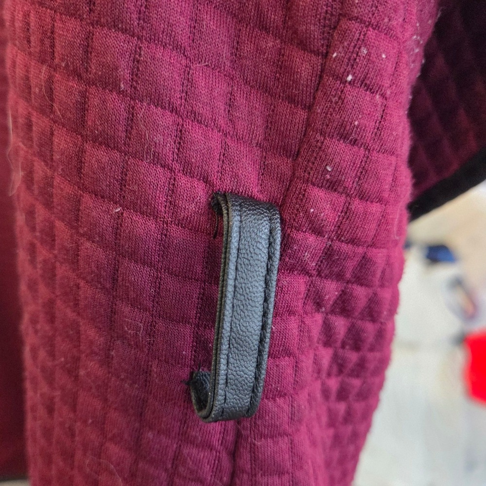 Roma Concept Quilted Shawl Collar Vest Burgundy‎ Open Front Women's Size L - Picture 7 of 9